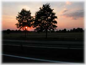 Il tramonto in Polonia